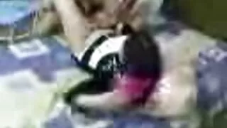 Meitene ir sekss ar izvirtušais puisis